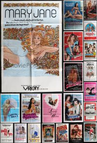 1x0252 LOT OF 29 FOLDED SEXPLOITATION ONE-SHEETS 1970s-1980s sexy images with partial nudity!