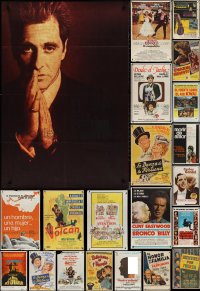 1x0968 LOT OF 52 FORMERLY FOLDED ARGENTINEAN POSTERS 1950s-1990s a variety of movie images!