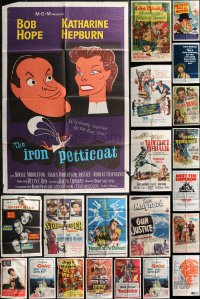 1x0229 LOT OF 62 FOLDED ONE-SHEETS 1940s-1970s great images from a variety of different movies!