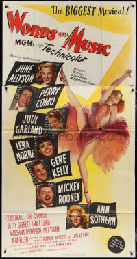 1y0345 WORDS & MUSIC 3sh 1949 Judy Garland, Lena Horne & musical all-stars, bio of Rodgers & Hart!