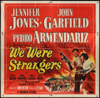 1y0318 WE WERE STRANGERS 6sh 1949 art of Jennifer Jones & Garfield, directed by John Huston, rare!