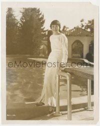 1y1815 ANNA MAY WONG 8x10.25 still 1930s wonderful candid portrait at home by her swimming pool!