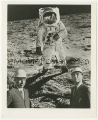 1y1818 APOLLO 12 TV 7.5x9 still 1969 Frank Reynolds & Jules Bergman with astronaut Buzz Aldrin!