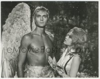 1y1824 BARBARELLA 7.5x9.5 still 1968 close up of sexiest Jane Fonda with winged John Phillip Law!