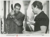 1y1831 BLADE RUNNER candid 7x9.5 still 1982 director Ridley Scott going over scene w/ Harrison Ford!