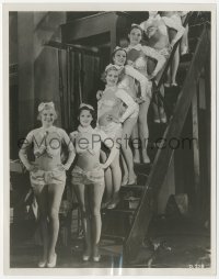 1y1857 DAMES 7x9 news photo 1934 beautiful petite ladies of the chorus on the ladder to film fame!