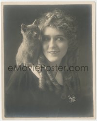 1y1997 MARY PICKFORD deluxe 8x10 still 1910s wonderful portrait with kitten on shoulder by Moody!