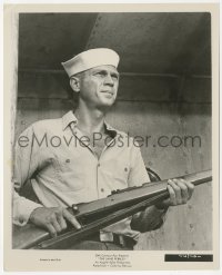 1y2057 SAND PEBBLES 8.25x10 still 1967 great close up of sailor Steve McQueen holding rifle!