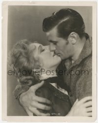 1y2078 SPOILERS 8x10.25 still 1930 best romantic close up of Gary Cooper & Kay Johnson kissing!