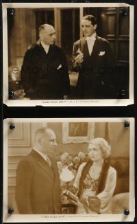 1y1787 THREE FACES EAST 2 8x10 stills 1930 Erich von Stroheim with Constance Bennett and man!