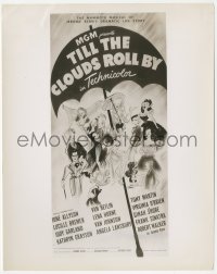 1y2096 TILL THE CLOUDS ROLL BY 8.25x10.25 still 1946 great Hirschfeld art used on the three-sheet!