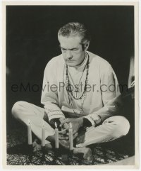 1y2098 TIMOTHY LEARY 8.25x10 still 1960s the psychologist & LSD advocate seated with candles!