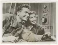 1y2102 TOM CORBETT SPACE CADET TV 7x9 still 1951 c/u of happy Frankie Thomas & Margaret Garland!
