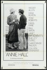 1y0583 ANNIE HALL 1sh 1977 full-length Woody Allen & Diane Keaton in a nervous romance!