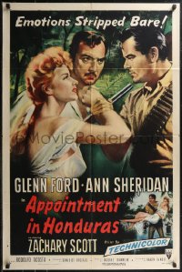 1y0586 APPOINTMENT IN HONDURAS 1sh 1953 Jacques Tourneur directed, sexy Ann Sheridan & Glenn Ford!