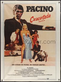 1y0351 SCARFACE Argentinean 43x58 1983 Al Pacino, Michelle Pfeiffer, Brian De Palma, Oliver Stone