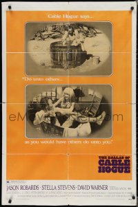 1y0591 BALLAD OF CABLE HOGUE 1sh 1970 Sam Peckinpah, Robards & sexy Stella Stevens in wash tub!