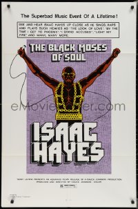 1y0606 BLACK MOSES OF SOUL 1sh 1973 Isaac Hayes, the superbad music event of a lifetime!
