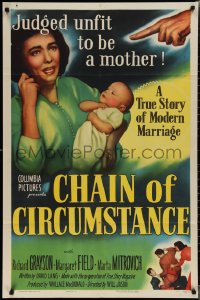 1y0625 CHAIN OF CIRCUMSTANCE 1sh 1951 Margaret Field judged unfit to be a mother!
