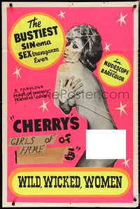 1y0627 CHERRY'S HOUSE OF NUDES 1sh 1964 sexploitation movie directed by Wade Williams!