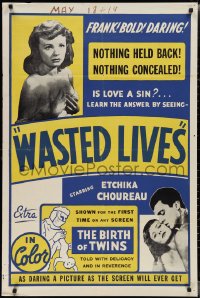 1y0628 CHILDREN OF LOVE/BIRTH OF TWINS 1sh 1958 Wasted Lives, nothing held back!