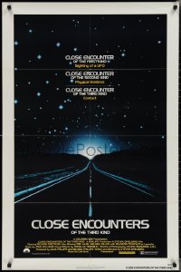 1y0636 CLOSE ENCOUNTERS OF THE THIRD KIND 1sh 1977 Spielberg sci-fi classic, w/ white borders!