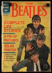 1y0370 BEATLES Dell Giant #1 comic book 1964 complete life stories, 8 pin-up pictures, color photos!