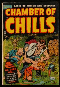 1y0376 CHAMBER OF CHILLS #23 comic book October 1951 pre-code horror, cover by Al Avison, Bob Powell!