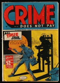 1y0380 CRIME DOES NOT PAY #42 comic book November 1945 cover by Charles Biro, Alderman, Palais