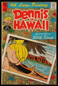 1y0383 DENNIS THE MENACE #6 comic book Summer 1960 Dennis in Hawaii, 4th large printing!