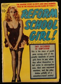 1y0360 REFORM SCHOOL GIRL comic book 1951 most classic cover of girl who succumbed to temptation!