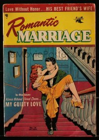 1y0427 ROMANTIC MARRIAGE #24 comic book September 1954 kisses behind closed doors, My Guilty Love!