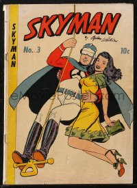 1y0430 SKYMAN #3 comic book 1947 cover art by Ogden Whitney, Frank Beck, Mart Bailey, cool art!