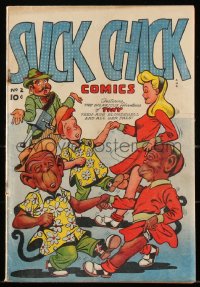 1y0431 SLICK CHICK COMICS #2 comic book 1947 tiny stories by Frank Little, good girl art!