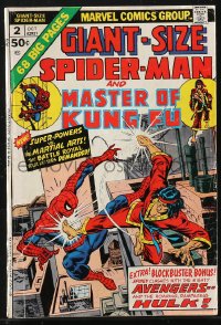1y0491 SPIDER-MAN Giant-Size Super-Heroes #2 comic book 1974 Kane & Romita cover, Master of Kung Fu!
