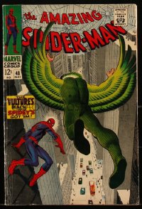 1y0489 SPIDER-MAN #48 comic book May 1967 The Vulture's Back and Spidey's Got 'im, by John Romita!