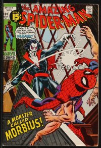 1y0486 SPIDER-MAN #101 comic book Oct 1971 1st appearance of Morbius The Living Vampire by Gil Kane!