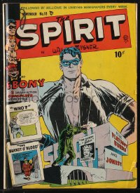 1y0530 SPIRIT #18 comic book November 1949 cover art by Will Eisner, his origin retold!
