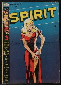 1y0531 SPIRIT #22 comic book August 1950 sexy femme fatale cover art by Will Eisner!