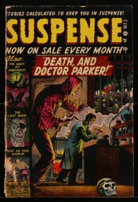 1y0441 SUSPENSE #14 comic book February 1952 pre-code horror, cover art by Russ Heath!
