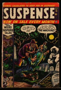 1y0442 SUSPENSE #15 comic book March 1952 pre-code horror, cover art by Joe Maneely!