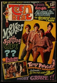 1y0445 TEEN BEAT #1 comic book 1967 great Monkees cover story, they're splitting up, first issue!