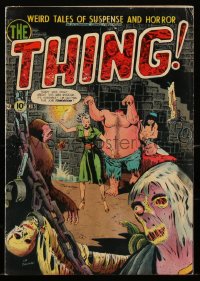 1y0537 THING #5 comic book October 1952 severed head cover art by Lou Morales, Bob Forgione!