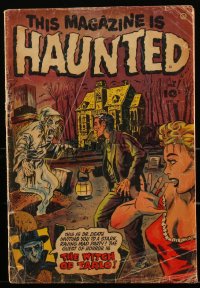 1y0448 THIS MAGAZINE IS HAUNTED #9 comic book February 1953 cover art by Shelly Moldoff, pre-code!