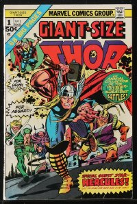 1y0449 THOR Giant-Size #1 comic book 1975 cover art by Gil Kane, Jack Kirby, Vince Colletta!