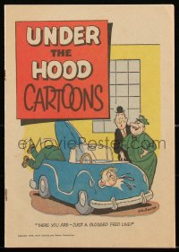 1y0454 UNDER THE HOOD CARTOONS comic book 1954 gas station giveaway for anti-freeze, Dik Browne art!
