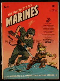 1y0455 UNITED STATES MARINES #2 comic book 1944 great WWII propaganda cover by Creig Flessel!