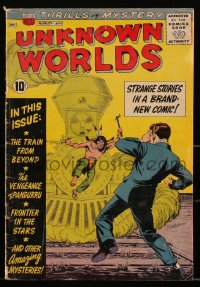 1y0459 UNKNOWN WORLDS #1 comic book August 1960 cover art by Kurt Schaffenberger, ACG, first issue!