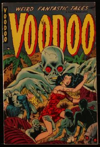 1y0462 VOODOO #2 comic book July 1952 incredible cover & interior Matt Baker story, pre-code horror!