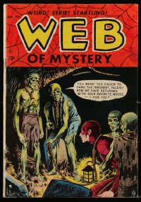 1y0469 WEB OF MYSTERY #27 comic book November 1954 pre-code horror, cover art by Jim McLaughlin!